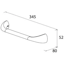 Bravat Monaco Badewannengriff 34,5 Cm