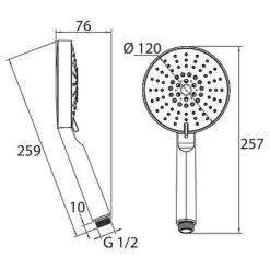 Bravat Handbrause Rund Ø 12 Cm