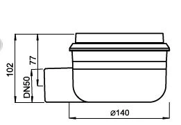Schedel Bodenablauf Multistar Plan DN 50, Waagerecht, Sperrwasserhöhe 5 Cm