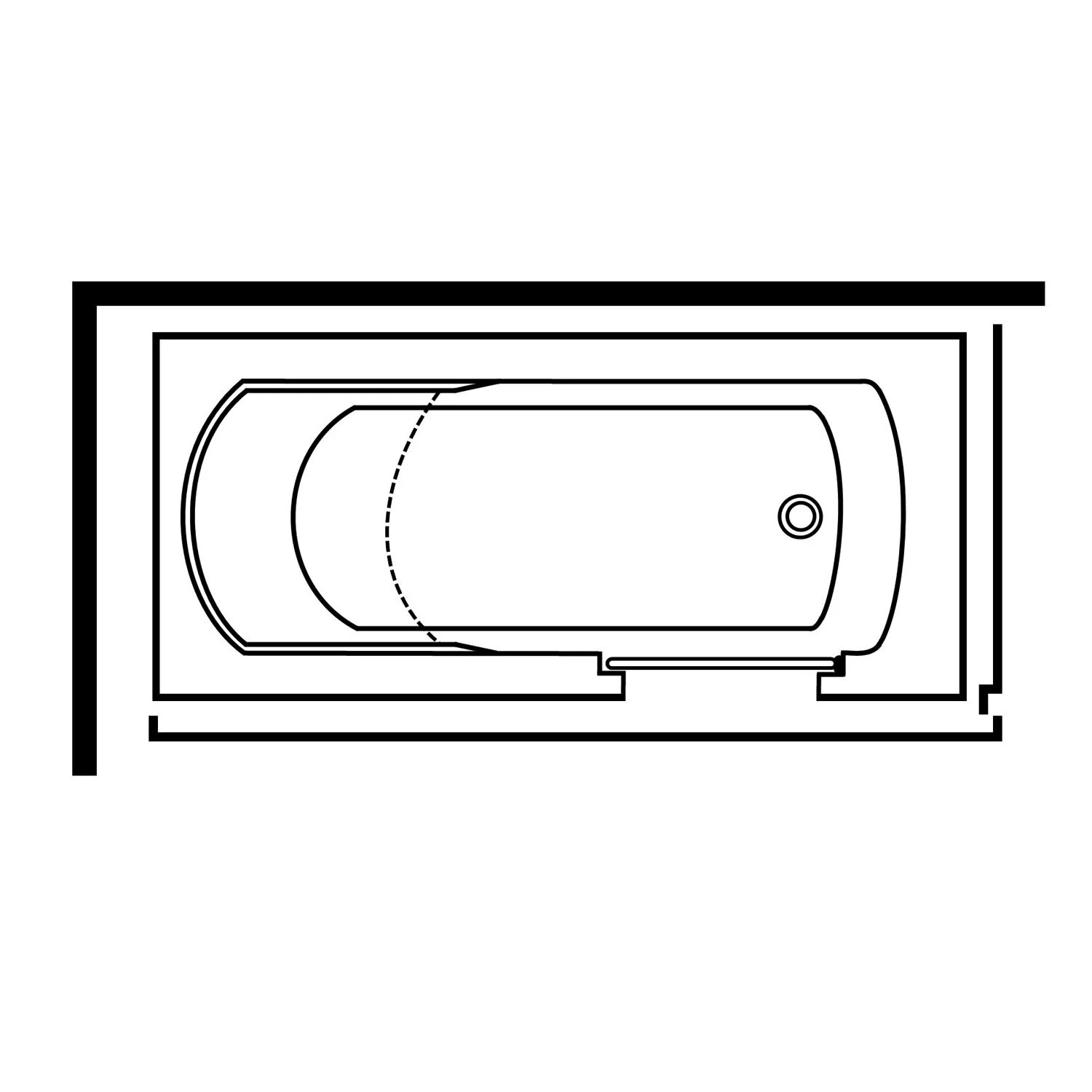 Steinkamp Easy Entry Badewanne 170 X 75 Cm Mit Glastür Rechts, Trio Ablauf Und Acrylverkleidung – Bild 4