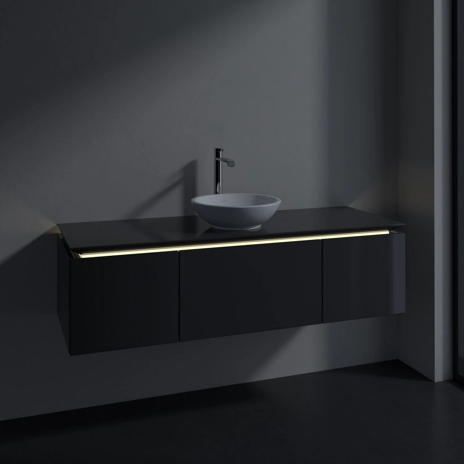 Villeroy & Boch Legato Waschtischunterschrank 140 Cm Mit 3 Auszügen Und LED-Beleuchtung – Bild 5