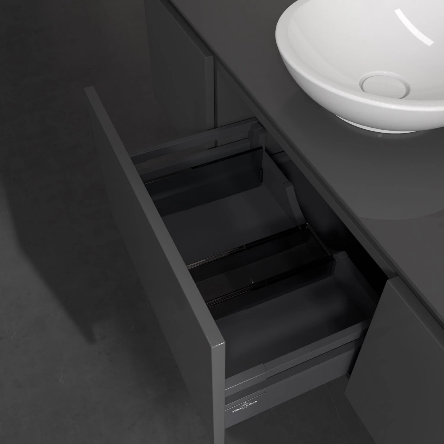Villeroy & Boch Legato Waschtischunterschrank 140 Cm Mit 3 Auszügen Und LED-Beleuchtung – Bild 7
