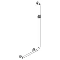 HEWI System 900 Winkelgriff Mit Brausehalter 60 Cm, Links