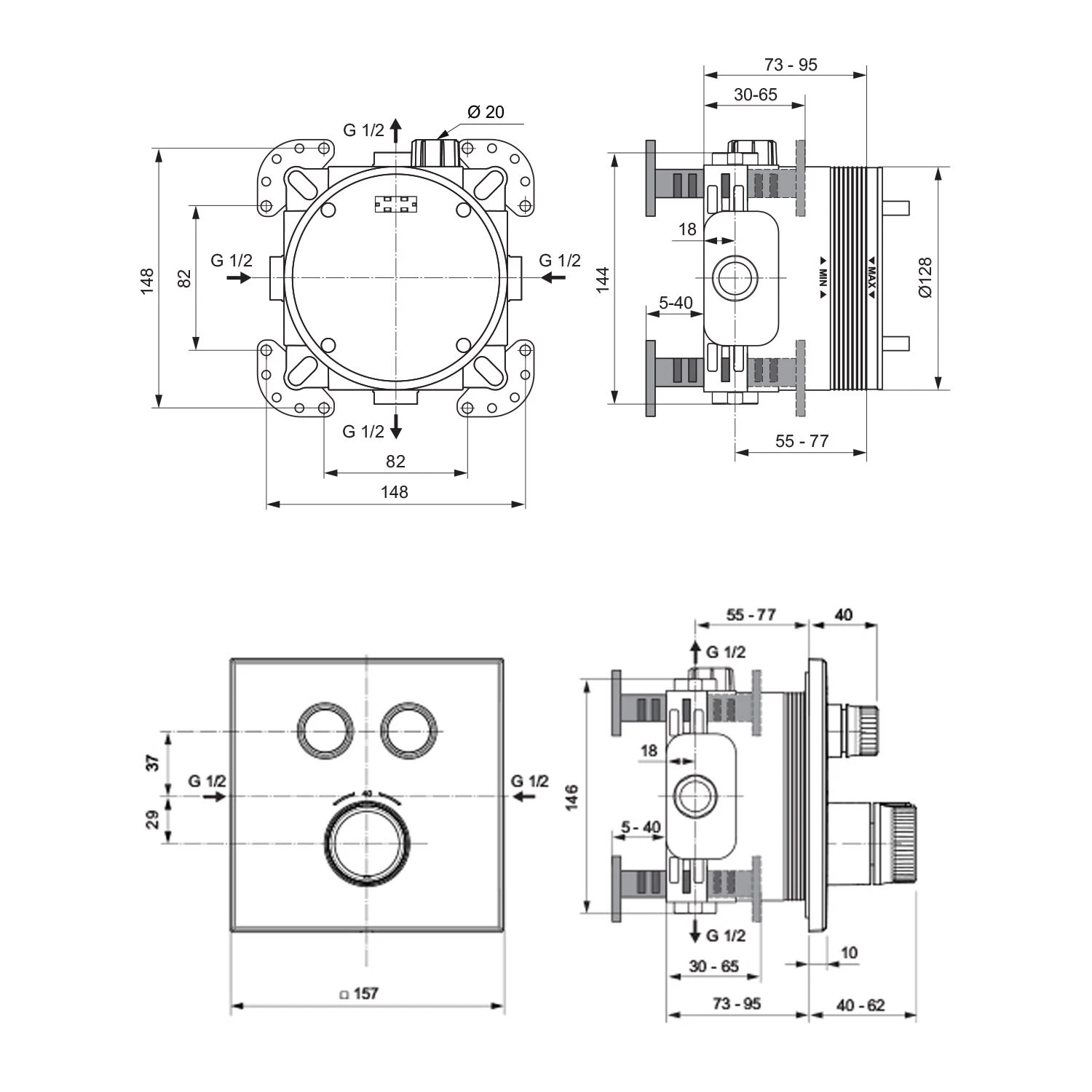 Ideal Standard Ceratherm Navigo Armaturen-Paket 03 – Bild 6