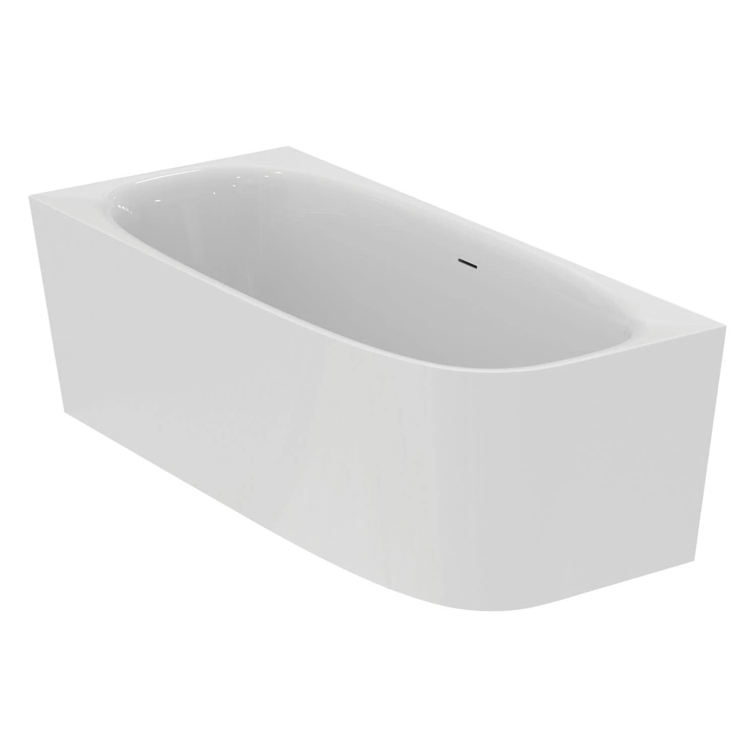 Ideal Standard Dea D-Form-Badewanne 180 X 75 Cm, Wandanbindung Links