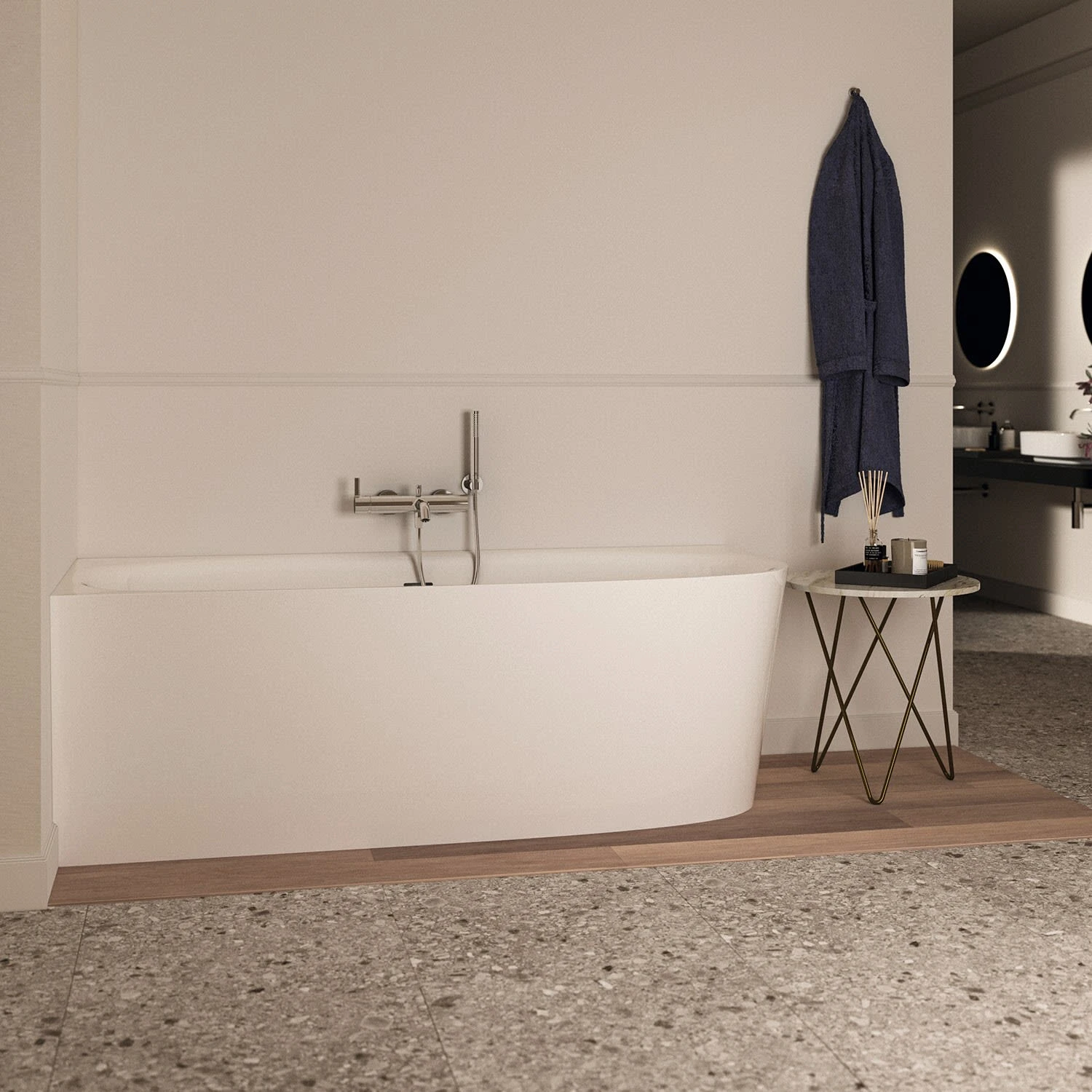 Ideal Standard Dea D-Form-Badewanne 180 X 75 Cm, Wandanbindung Links – Bild 5