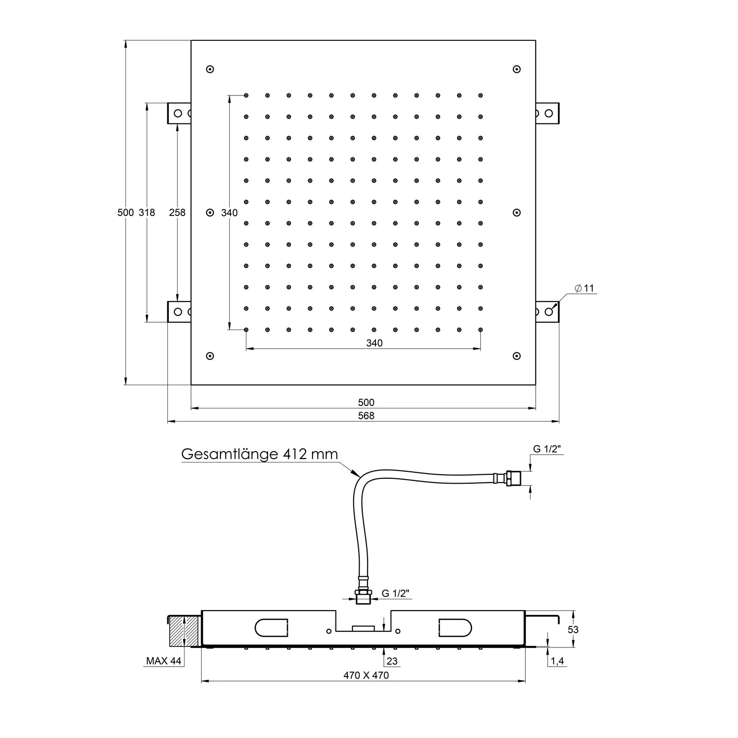 Treos Serie 930 Regenpaneel 50 X 50 Cm â Bild 3