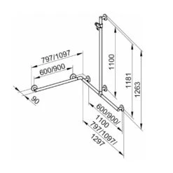 Keuco Plan Care Duschhandlauf Mit Brausestange 60 X 90 Cm
