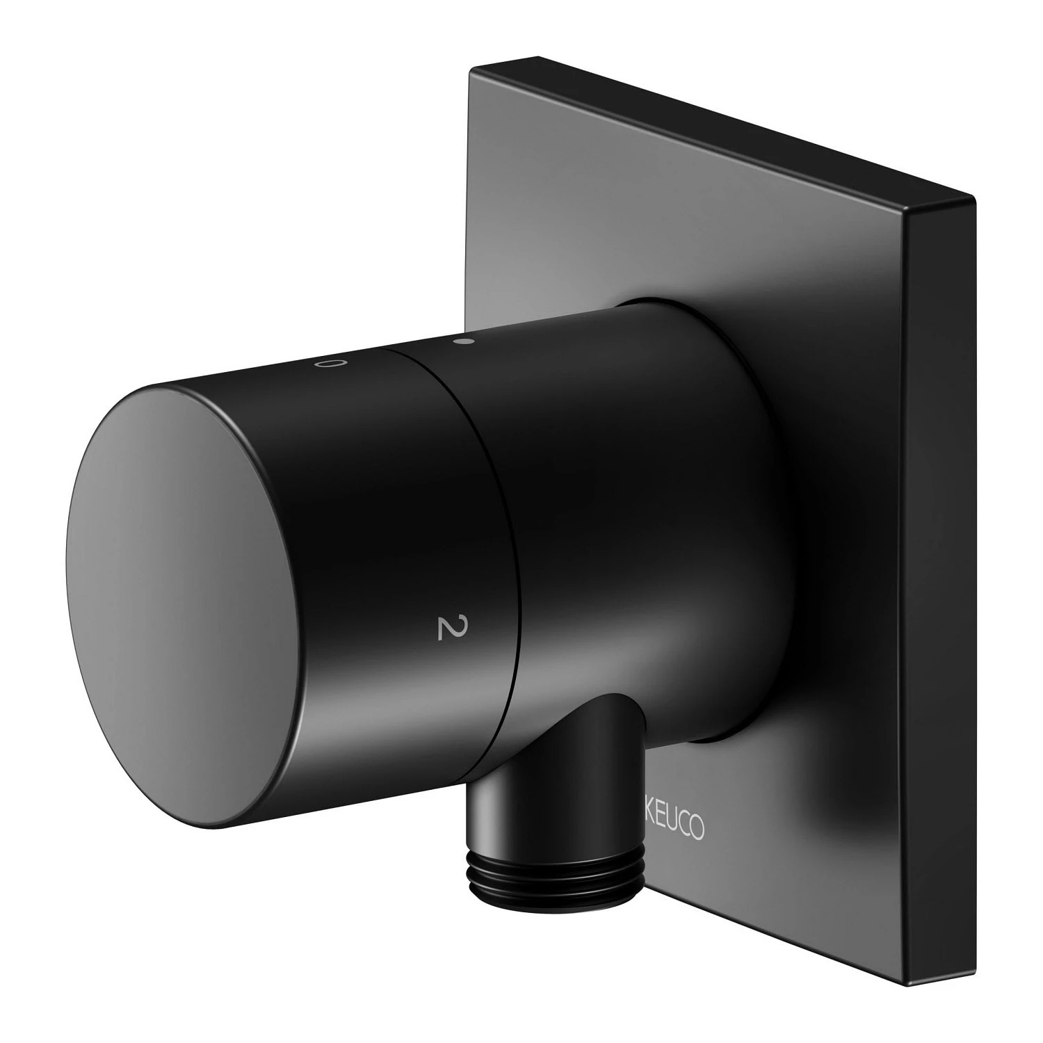 Keuco IXMO Black Selection Unterputz-Umstellventil Inkl. Absperrung Für 2 Verbraucher Mit Schlauchanschluss U. Brausehalter, Eckig