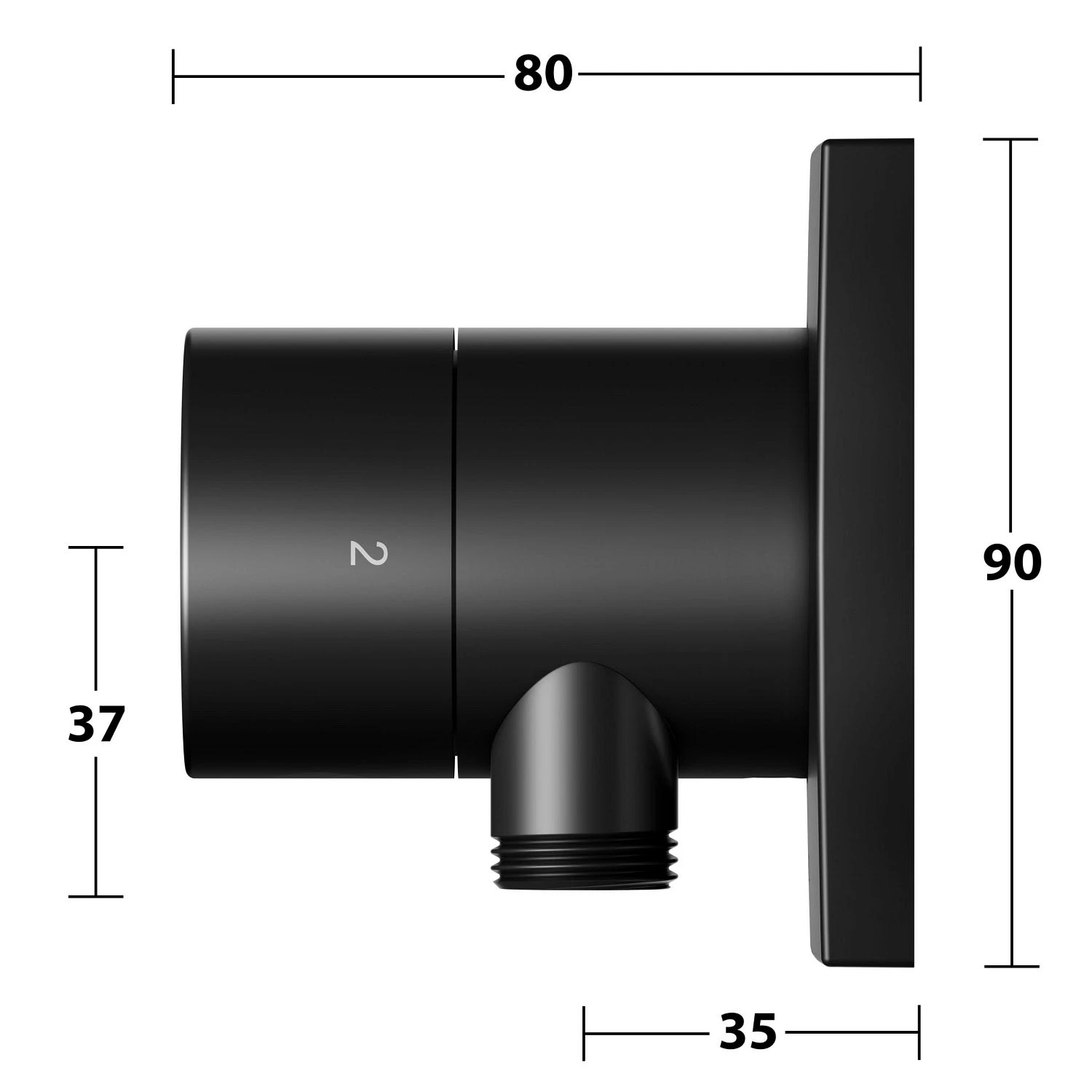 Keuco IXMO Black Selection Unterputz-Umstellventil Inkl. Absperrung Für 2 Verbraucher Mit Schlauchanschluss U. Brausehalter, Eckig – Bild 6