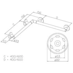 Keuco Plan Care Dusch-und Wannenhandlauf 79,7 X 79,7 Cm