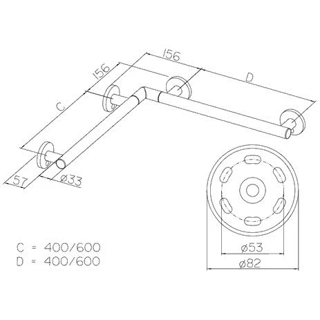 Keuco Plan Care Dusch-und Wannenhandlauf 79,7 X 79,7 Cm