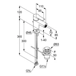Kludi ZENTA SL Bidet-Einhandmischer
