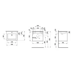 LAUFEN Kartell • LAUFEN SET LANI Waschtisch Inkl. Waschtischunterbau 60 Cm