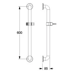 Silver Age System Adipositas Brausestange 60 Cm