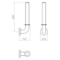 Silver Age System Reservepapierhalter 29 Cm, Vertikal