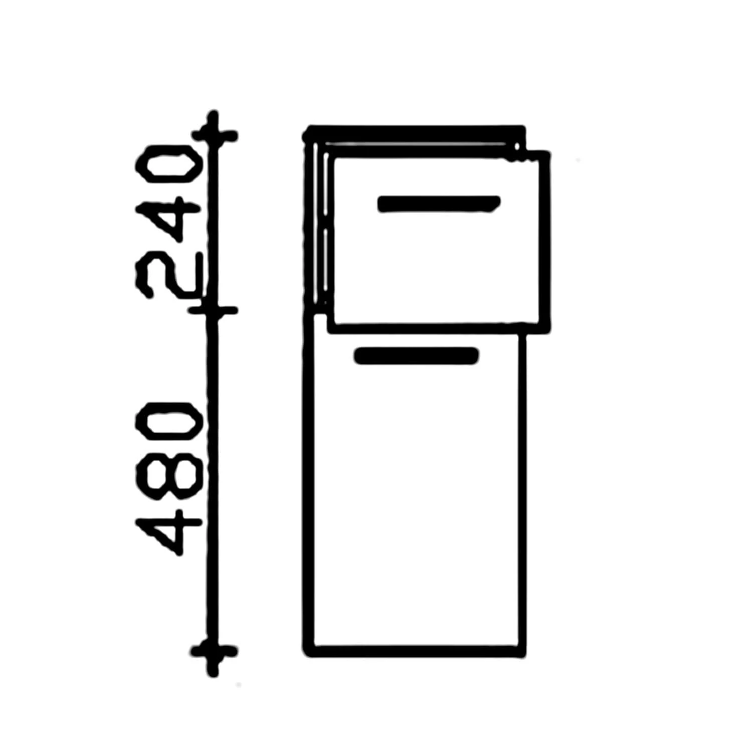 Pelipal Serie 7035 (Solitaire) Highboard 30 X 33 X 73 Cm 1 Auszug Und 1 Drehtür, Mit Griff A3, Türanschlag Links – Bild 3