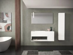 Progettobagno Evo 50 Lago Waschtisch Mit Unterschrank 120 Cm ,Ausführung Links Ohne Hahnloch