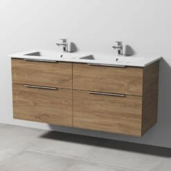 Sanipa 3way Möbelset Inkl. Spiegelschrank "ARND", 130 Cm, Mit Aufsatzgriffen