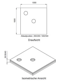 Schedel Plan Unterbauelement 100 X 100 Cm Bodeneben, 3er Set