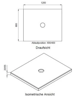 Schedel Plan Unterbauelement 120 X 80 Cm Bodeneben, 2er Set