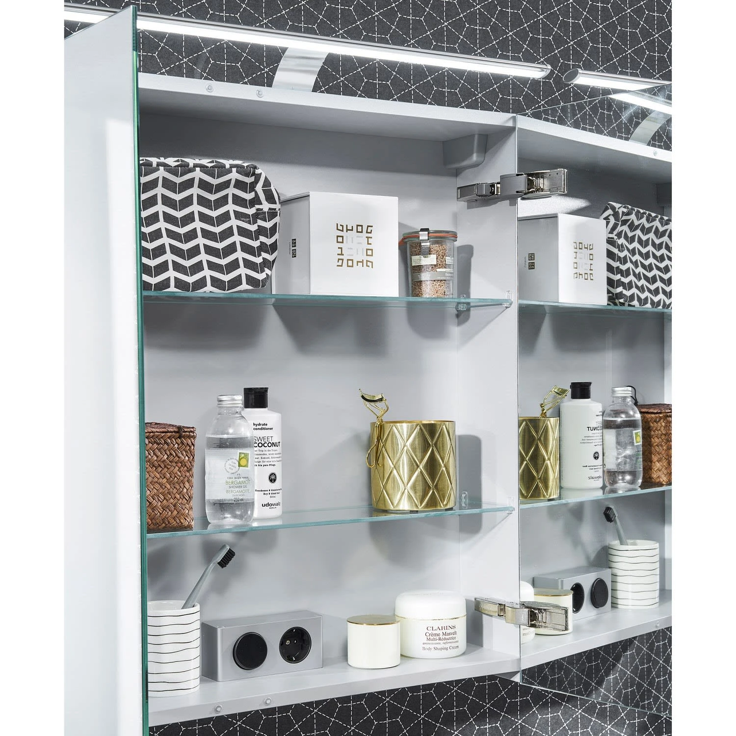 Steinkamp Life 2.0 Badmöbel Set 121 Cm Mit LED-Spiegelschrank, Doppelwaschtisch – Bild 5