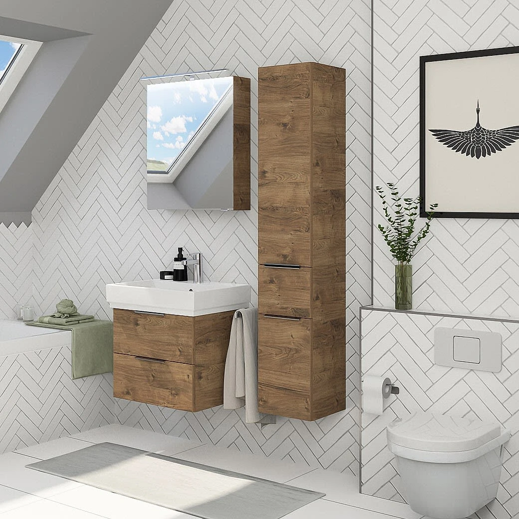 Steinkamp Living 2.0 / GROHE Cube Waschtisch 60 Cm Mit Unterschrank 57 Cm Inkl. Raumsparsiphon â Bild 3