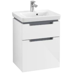 Villeroy & Boch Subway 2.0 Waschtisch-Kombination 50 Cm Mit 2 Auszügen, 1 Hahnloch Und 1 Überlauf