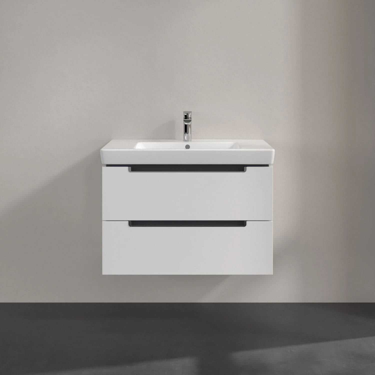 Villeroy & Boch Subway 2.0 Waschtischunterschrank XL 78,7 Cm, Griffe Chromfarbig Glänzend, 2 Auszüge – Bild 2