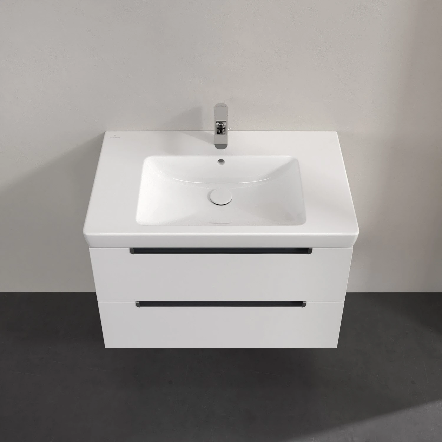 Villeroy & Boch Subway 2.0 Waschtischunterschrank XL 78,7 Cm, Griffe Chromfarbig Glänzend, 2 Auszüge – Bild 3