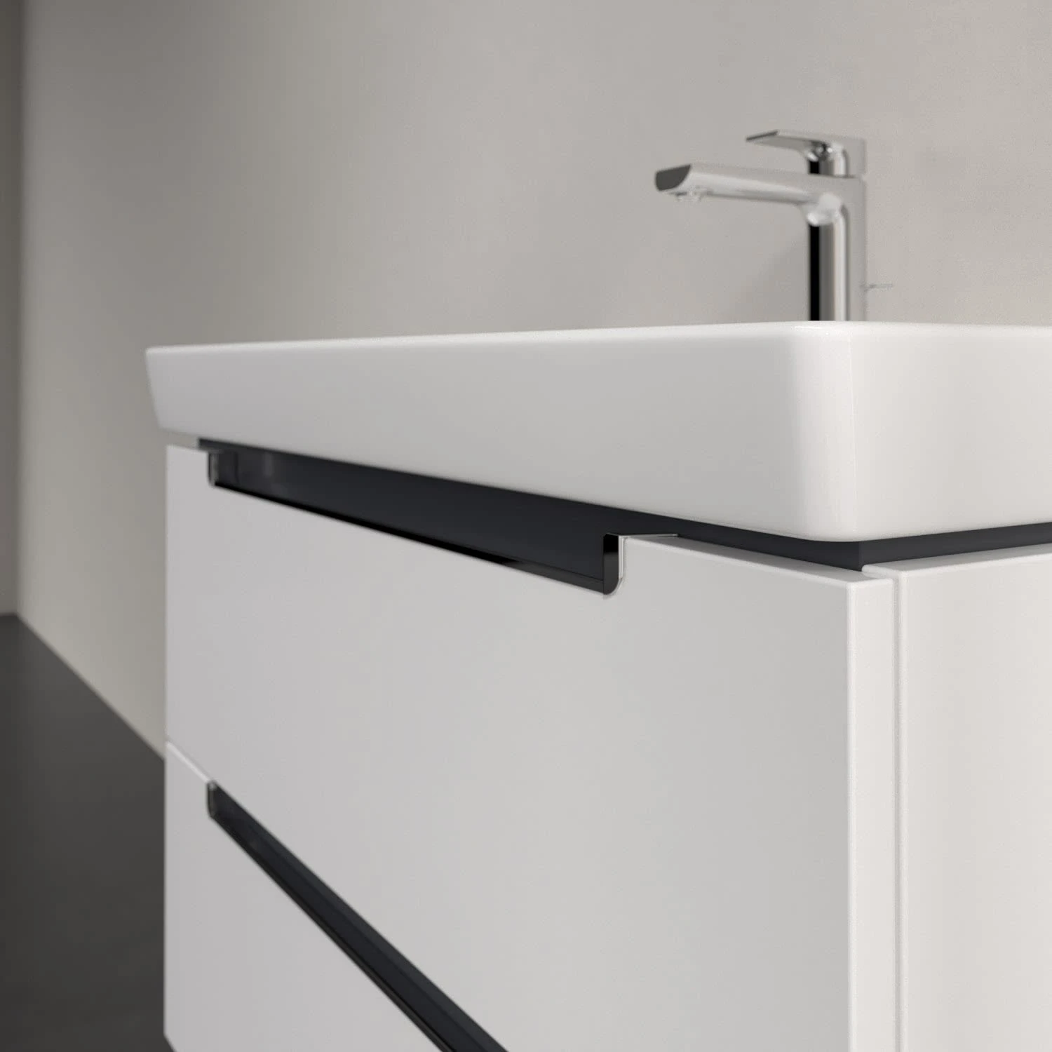 Villeroy & Boch Subway 2.0 Waschtischunterschrank XL 78,7 Cm, Griffe Chromfarbig Glänzend, 2 Auszüge – Bild 4