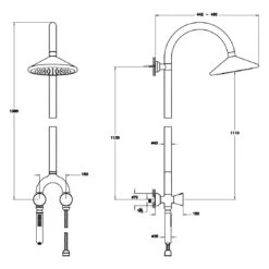 VitrA Liquid Thermostat-Duschsystem Mit Magnetischer Handbrause