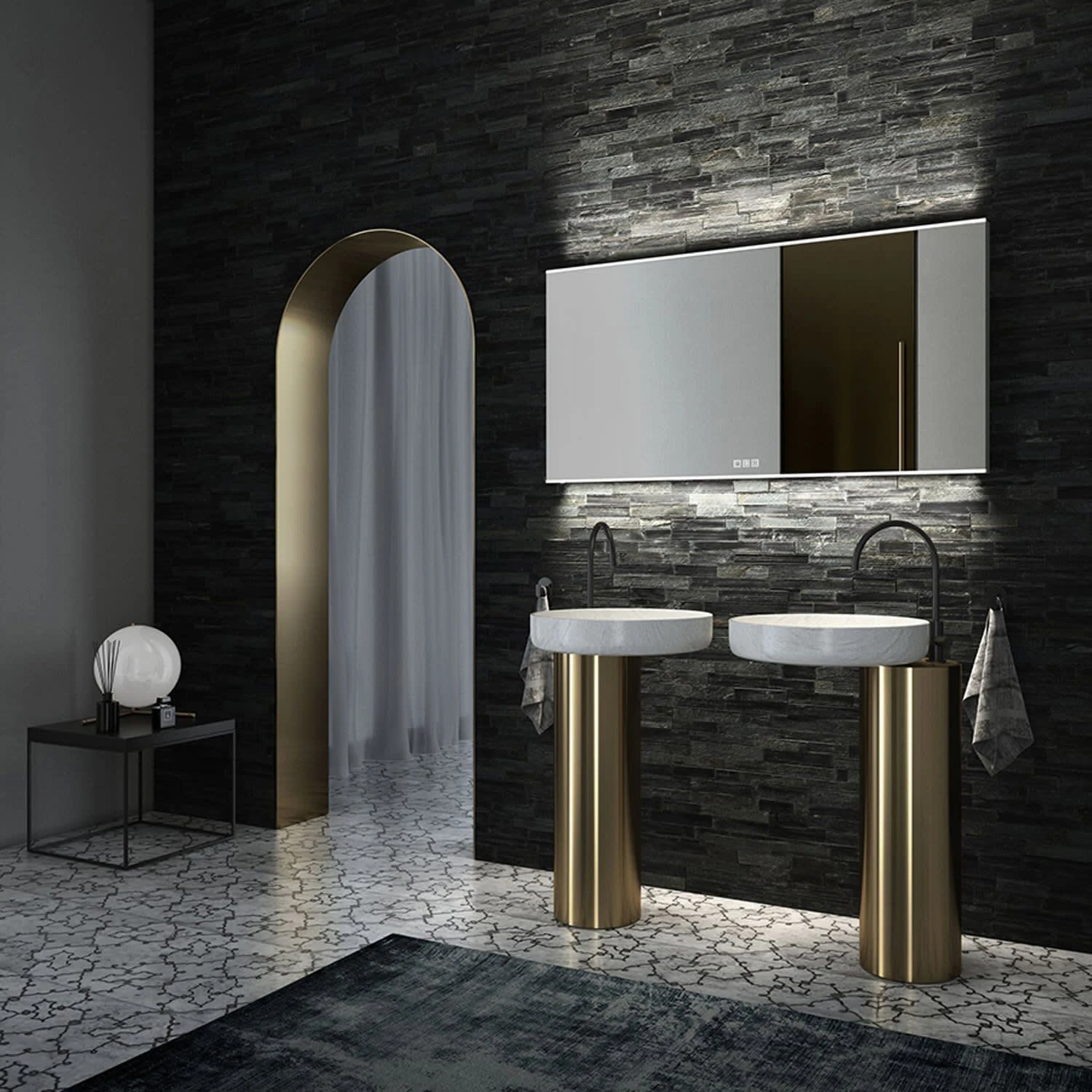 Zierath CHARISMA LED-Lichtspiegel 100 X 80 Cm Mit Easy-Touch-Display, PRO Lichttechnik